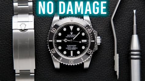 take band off rolex|removing Rolex bracelet from strap.